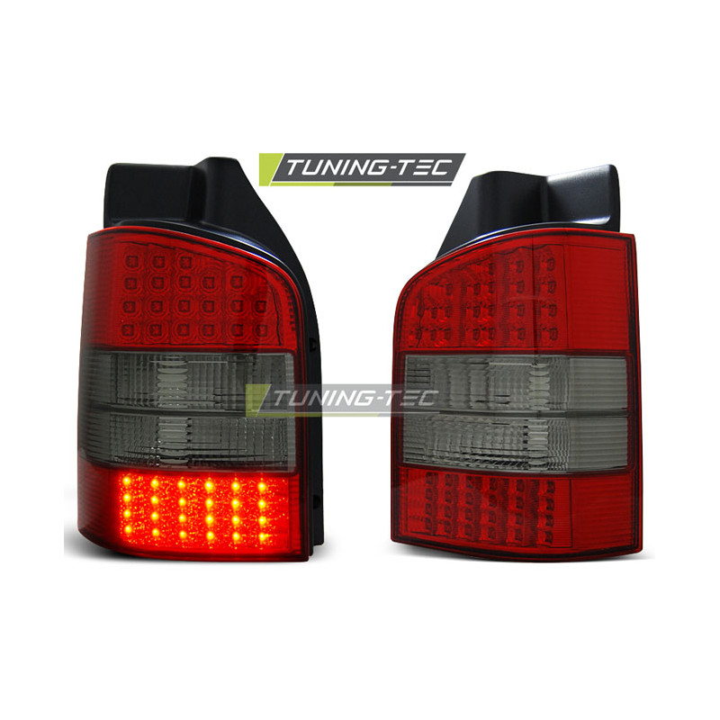 Fanali Posteriori LED Rosso Fumé per Volkswagen T5 04/2003-2009 (Cod. TT-LDVW30)