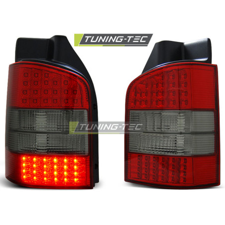 Fanali Posteriori LED Rosso Fumé per Volkswagen T5 04/2003-2009 (Cod. TT-LDVW30)