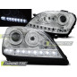 Fari Anteriori Luci Diurne Cromato per Mercedes-Benz W164 Ml Classe M 2005-2007 (Cod. TT-LPME63)