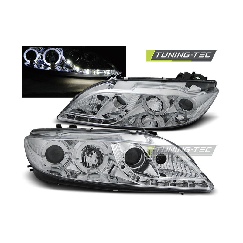 Fari Anteriori con Luci Diurne Luci Diurne Cromato per Mazda 6 08/2002-08/2007 (Cod. TT-LPMA03)