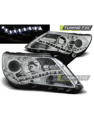 Fari Anteriori Luci Diurne Cromato per Volkswagen Tiguan 10/2007-2011 (Cod. TT-LPVWF2)