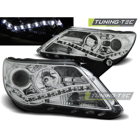 Fari Anteriori Luci Diurne Cromato per Volkswagen Tiguan 10/2007-2011 (Cod. TT-LPVWF2)