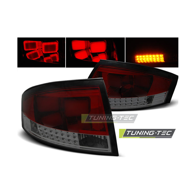 Fanali Posteriori LED Rosso Fumé per Audi Tt 8N 1999-2006 (Cod. TT-LDAU49)
