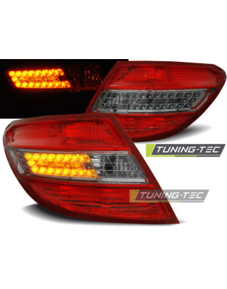 Fanali Posteriori LED Rosso Fumé per Mercedes-Benz Classe C W204 2007-2010 (Cod. TT-LDME36)