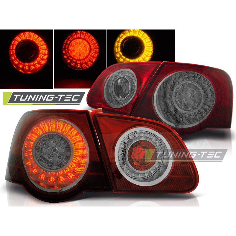 Fanali Posteriori LED Rosso Fumé per Volkswagen Passat B6 3C 03/2005-2010 (Cod. TT-LDVW73)
