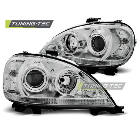Fari Anteriori Cromato per Mercedes-Benz W163 Ml Classe M 09/2001-2005 (Cod. TT-LPME50)