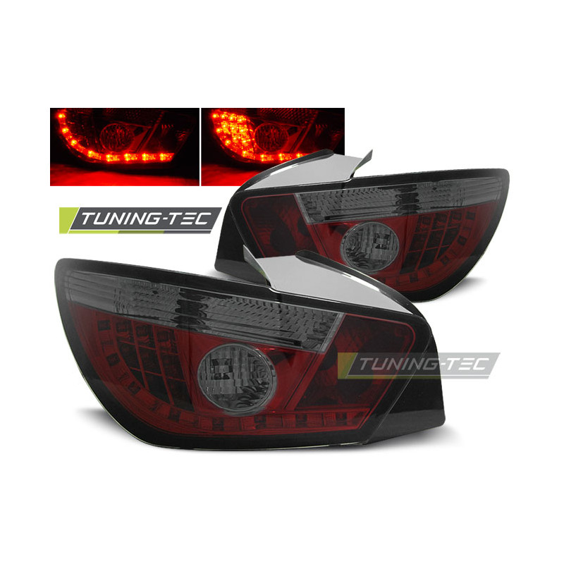 Fanali Posteriori LED Rosso Fumé per Seat Ibiza 6J 3D Dal 06/2008 (Cod. TT-LDSE15)