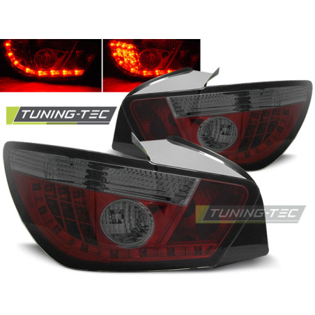 Fanali Posteriori LED Rosso Fumé per Seat Ibiza 6J 3D Dal 06/2008 (Cod. TT-LDSE15)