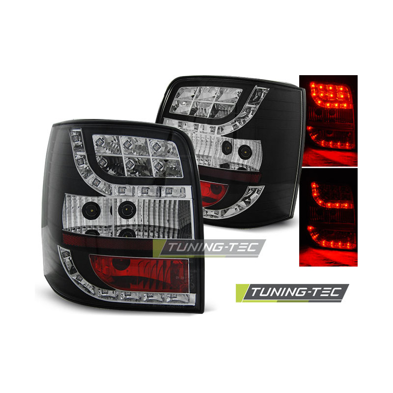 Fanali Posteriori LED Nero per Volkswagen Passat B5 Variant 1996-2000 (Cod. TT-LDVW76)