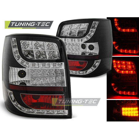 Fanali Posteriori LED Nero per Volkswagen Passat B5 Variant 1996-2000 (Cod. TT-LDVW79)