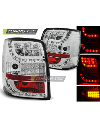 Fanali Posteriori LED Cromato per Volkswagen Passat 3BG Variant 2000-2004 (Cod. TT-LDVW84)