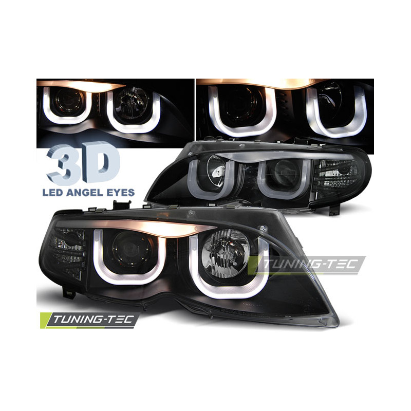 Fari Anteriori Angel Eyes per BMW E46 S/t 09/2001-03/2005 (Cod. TT-LPBM96)