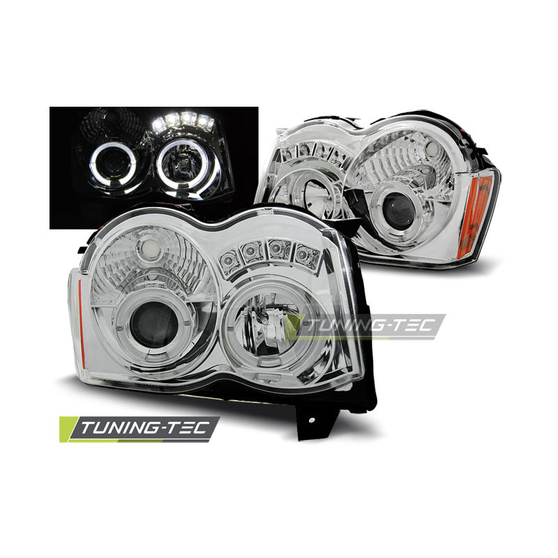 Fari Anteriori Angel Eyes per Chrysler Jeep Grand Cherokee 2008-2010 (Cod. TT-LPCH15)