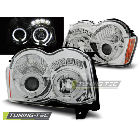 Fari Anteriori Angel Eyes per Chrysler Jeep Grand Cherokee 2008-2010 (Cod. TT-LPCH15)