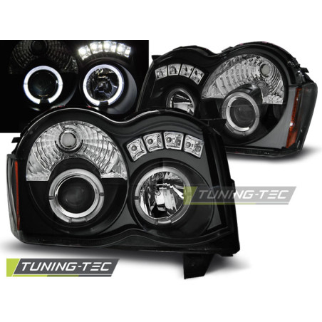 Fari Anteriori Angel Eyes per Chrysler Jeep Grand Cherokee 2008-2010 (Cod. TT-LPCH16)