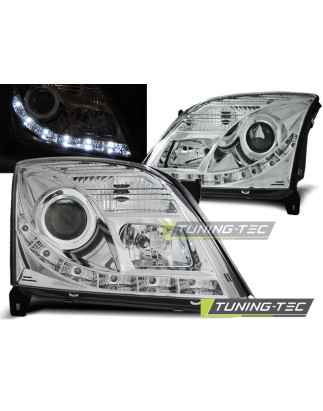 Fari Anteriori con Luci Diurne Luci Diurne Cromato per Opel Vectra C 04/2002-08/2005 (Cod. TT-LPOP75