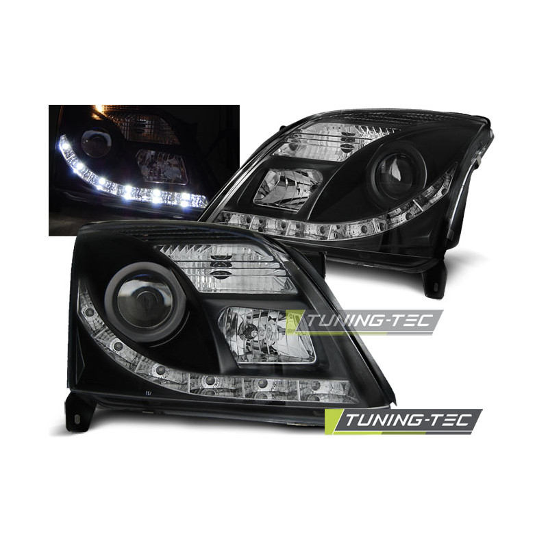 Fari Anteriori con Luci Diurne Luci Diurne Nero per Opel Vectra C 04/2002-08/2005 (Cod. TT-LPOP76) Fari Anteriori con Luci Diurne Luci Diurne Nero per Opel Vectra C 04/2002-08/2005 (Cod. TT-LPOP76)