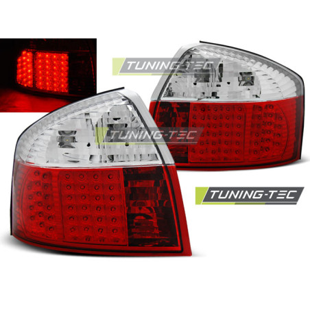 Fanali Posteriori LED Rosso/bianco per Audi A4 10/2000-10/2004 (Cod. TT-LDAU79)