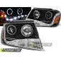 Fari Anteriori con Luci Diurne Luci Diurne Nero per Chrysler Jeep Grand Cherokee 1999-05/2005 (Cod. 