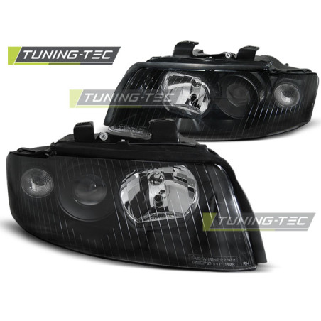 Fari Anteriori Nero per Audi A4 B6 10/2000-10/2004 (Cod. TT-LPAU55)