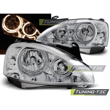 Fari Anteriori Angel Eyes per Opel Corsa C 11/2000-09/2006 (Cod. TT-LPOP92)