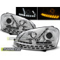 Fari Anteriori Luci Diurne Cromato per Volkswagen Golf 5 2003-2008 (Cod. TT-LPVWF8)