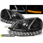 Fari Anteriori Luci Diurne Nero per Volkswagen Golf 5 2003-2008 (Cod. TT-LPVWF9)