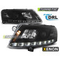 Fari Anteriori Luci Diurne DRL Nero per Audi A6 C6 2004-2008 (Cod. TT-LPAU76)