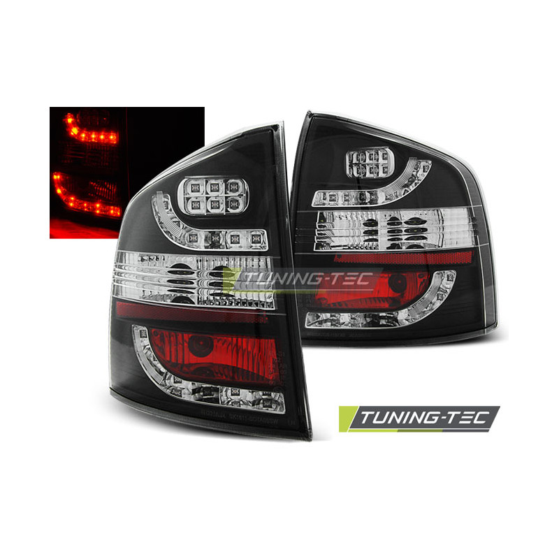 Fanali Posteriori LED Nero per Skoda Octavia Ii 2004-2012 (Cod. TT-LDSK02)