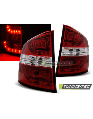 Fanali Posteriori LED Rosso/bianco per Skoda Octavia Ii 2004-2012 (Cod. TT-LDSK03)