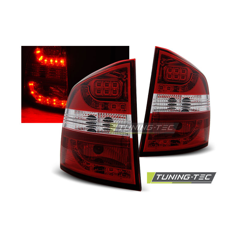 Fanali Posteriori LED Rosso/bianco per Skoda Octavia Ii 2004-2012 (Cod. TT-LDSK03)