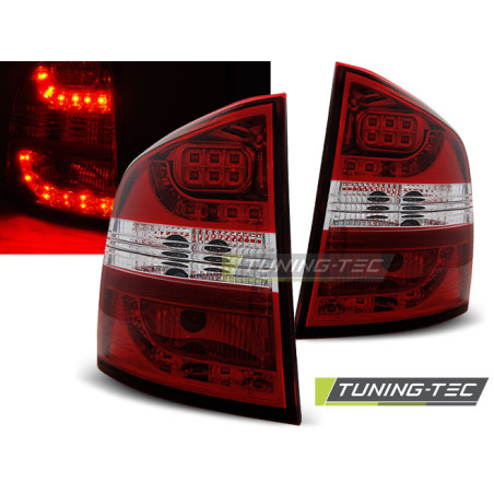 Fanali Posteriori LED Rosso/bianco per Skoda Octavia Ii 2004-2012 (Cod. TT-LDSK03)