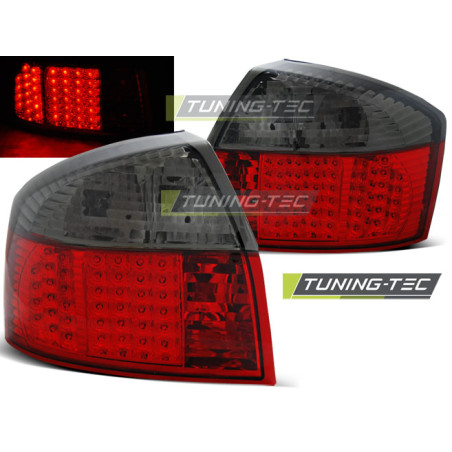 Fanali Posteriori LED Rosso Fumé per Audi A4 10/2000-10/2004 (Cod. TT-LDAU80)