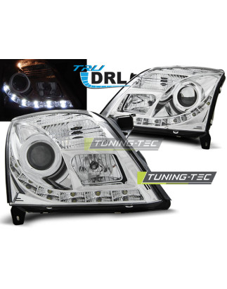 Fari Anteriori con Luci Diurne Luci Diurne DRL Cromato per Opel Vectra C Tru 04/2002-08/2005 (Cod. T