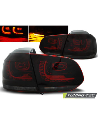 Fanali Posteriori LED Rosso Fumé per Volkswagen Golf 6 10/2008-2012 (Cod. TT-LDVW71)