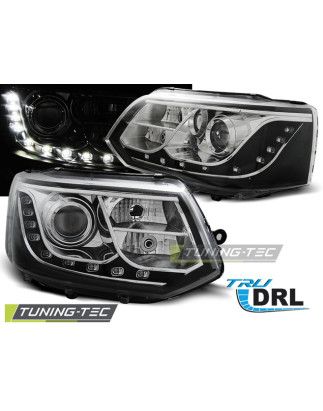 Fari Anteriori Luci Diurne DRL Cromato per Volkswagen T5 2010-2015 (Cod. TT-LPVWG1)