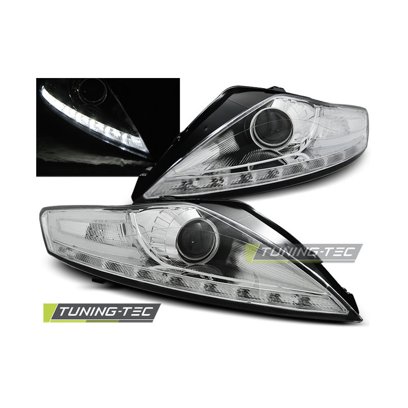 Fari Anteriori con Luci Diurne Luci Diurne Cromato per Ford Mondeo 07/2007-11/2010 (Cod. TT-LPFO52)