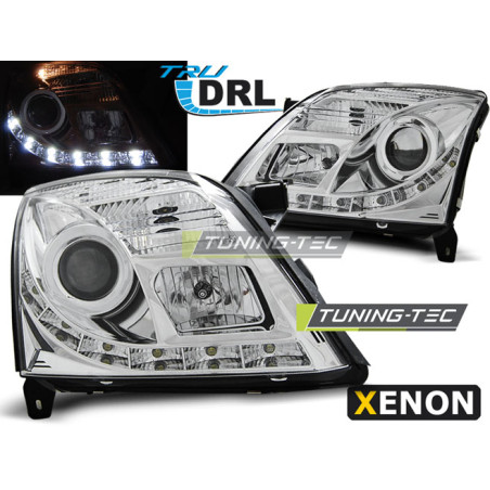 Fari Anteriori con Luci Diurne Luci Diurne DRL Cromato per Opel Vectra C Tru Xenon D2S 04/2002-08/20