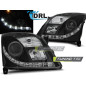 Fari Anteriori con Luci Diurne Luci Diurne DRL Nero per Opel Vectra C Tru 04/2002-08/2005 (Cod. TT-L