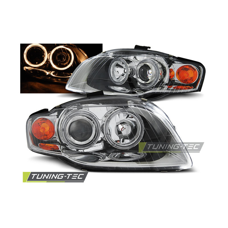 Fari Anteriori Angel Eyes per Audi A4 B7 11/2004-03/2008 (Cod. TT-LPAU57)