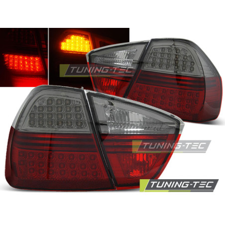 Fanali Posteriori LED Rosso Fumé per BMW Serie 3 E90 03/2005-08/2008 (Cod. TT-LDBM68)