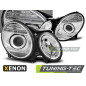 Fari Anteriori Cromato per Mercedes-Benz W211 Classe E 03/2002-04/2006 (Cod. TT-LPME56)
