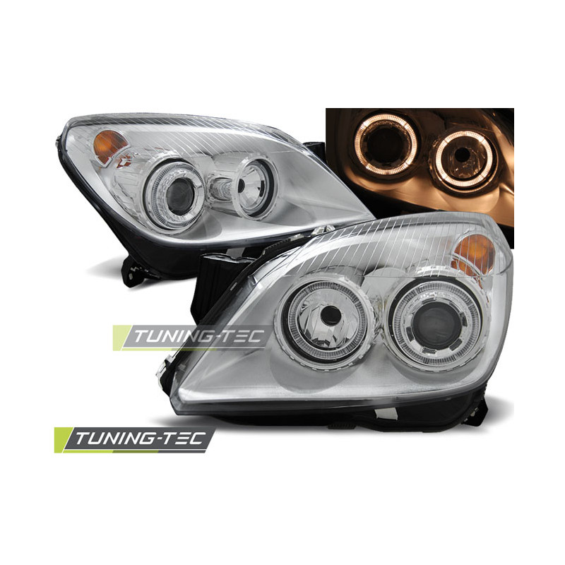 Fari Anteriori Angel Eyes per Opel Astra H 03/2004-2009 (Cod. TT-LPOP71)