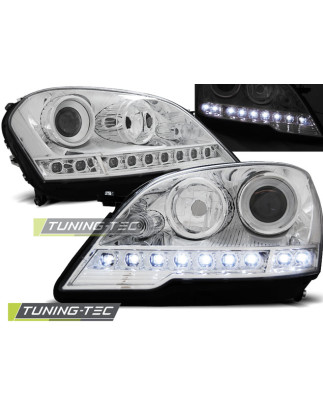Fari Anteriori Luci Diurne Cromato per Mercedes-Benz W164 Ml Classe M Dal 2008 (Cod. TT-LPME39)