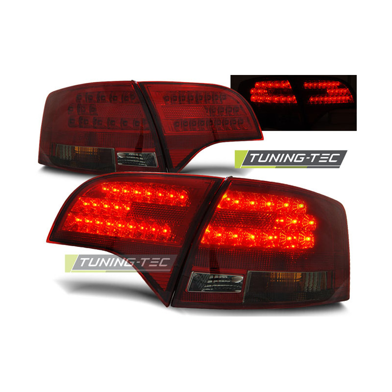 Fanali Posteriori LED Rosso Fumé per Audi A4 B7 Avant 11/2004-03/2008 (Cod. TT-LDAU61)