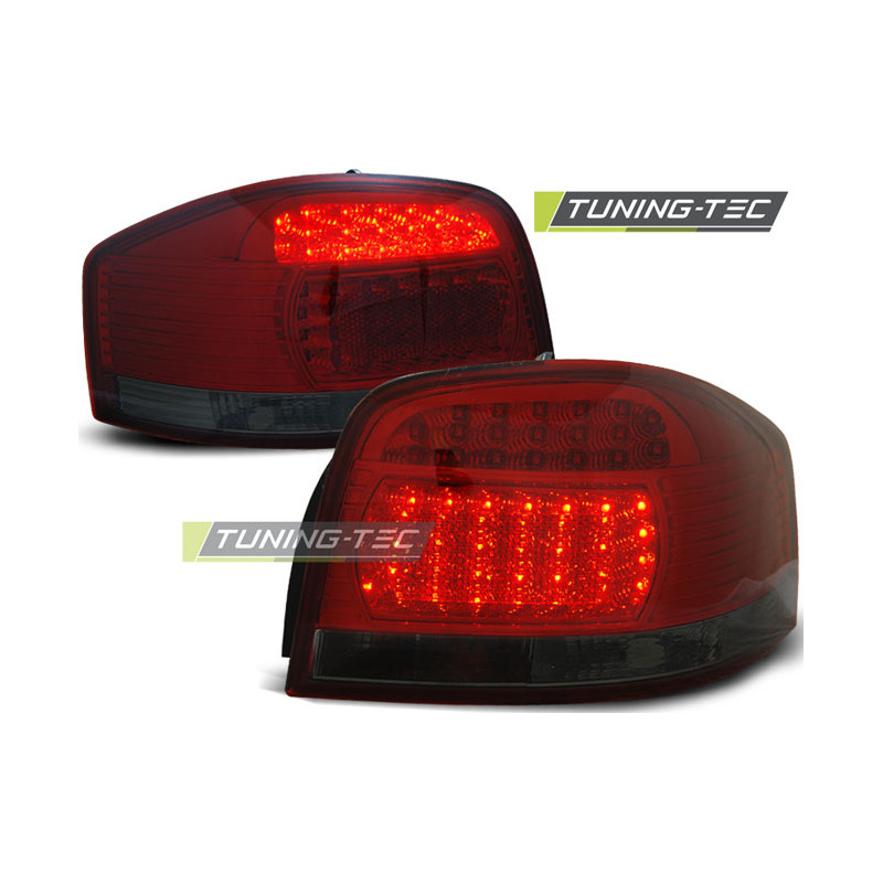 Fanali Posteriori LED Rosso Fumé per Audi A3 05/2003-2008 (Cod. TT-LDAU67)