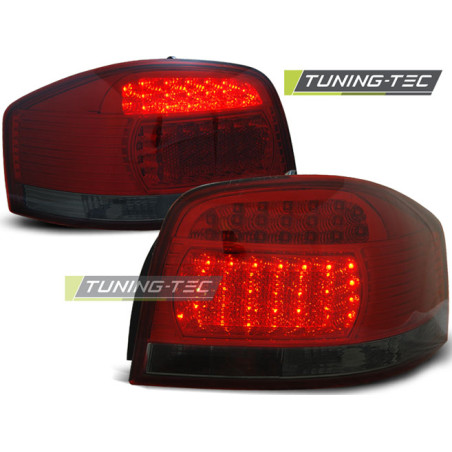 Fanali Posteriori LED Rosso Fumé per Audi A3 05/2003-2008 (Cod. TT-LDAU67)