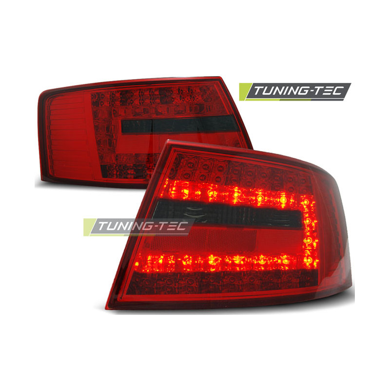 Fanali Posteriori LED Rosso Fumé per Audi A6 C6 04/2004-2008 (Cod. TT-LDAU64)
