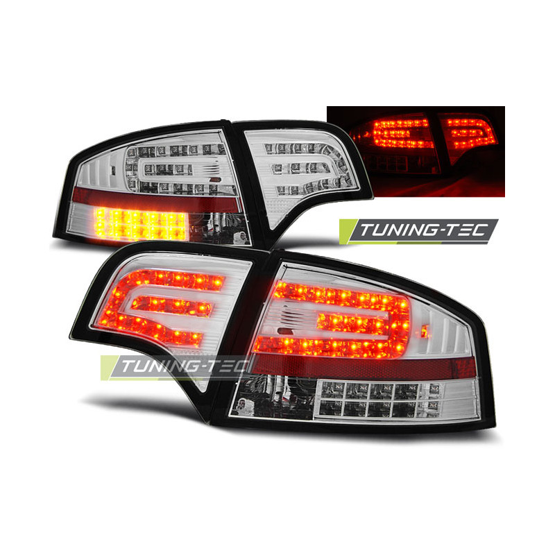 Fanali Posteriori LED Cromato per Audi A4 B7 11/2004-03/2008 (Cod. TT-LDAU69)