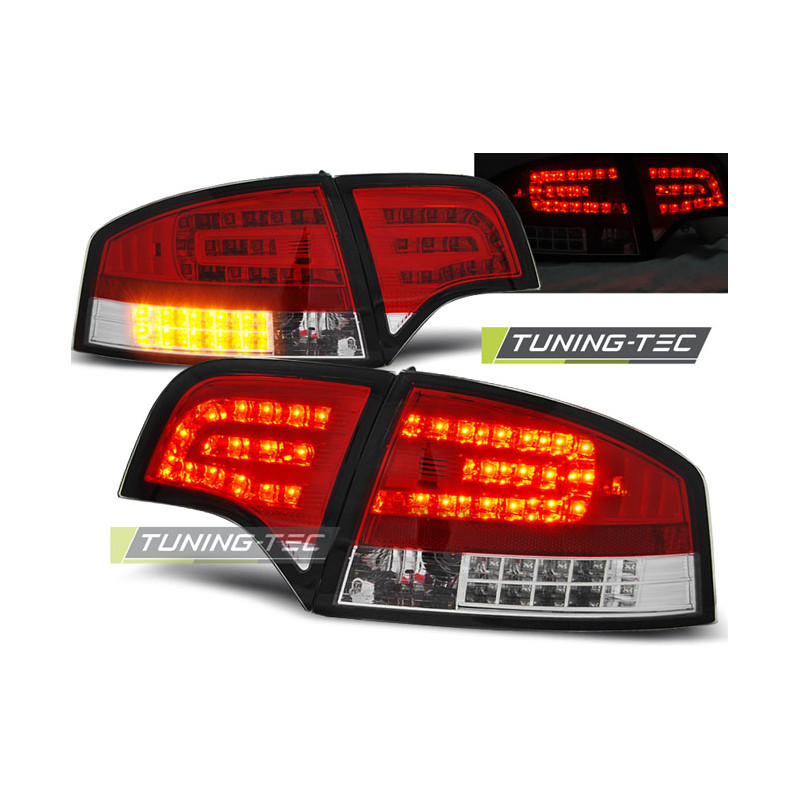 Fanali Posteriori LED Rosso/bianco per Audi A4 B7 11/2004-03/2008 (Cod. TT-LDAU70)